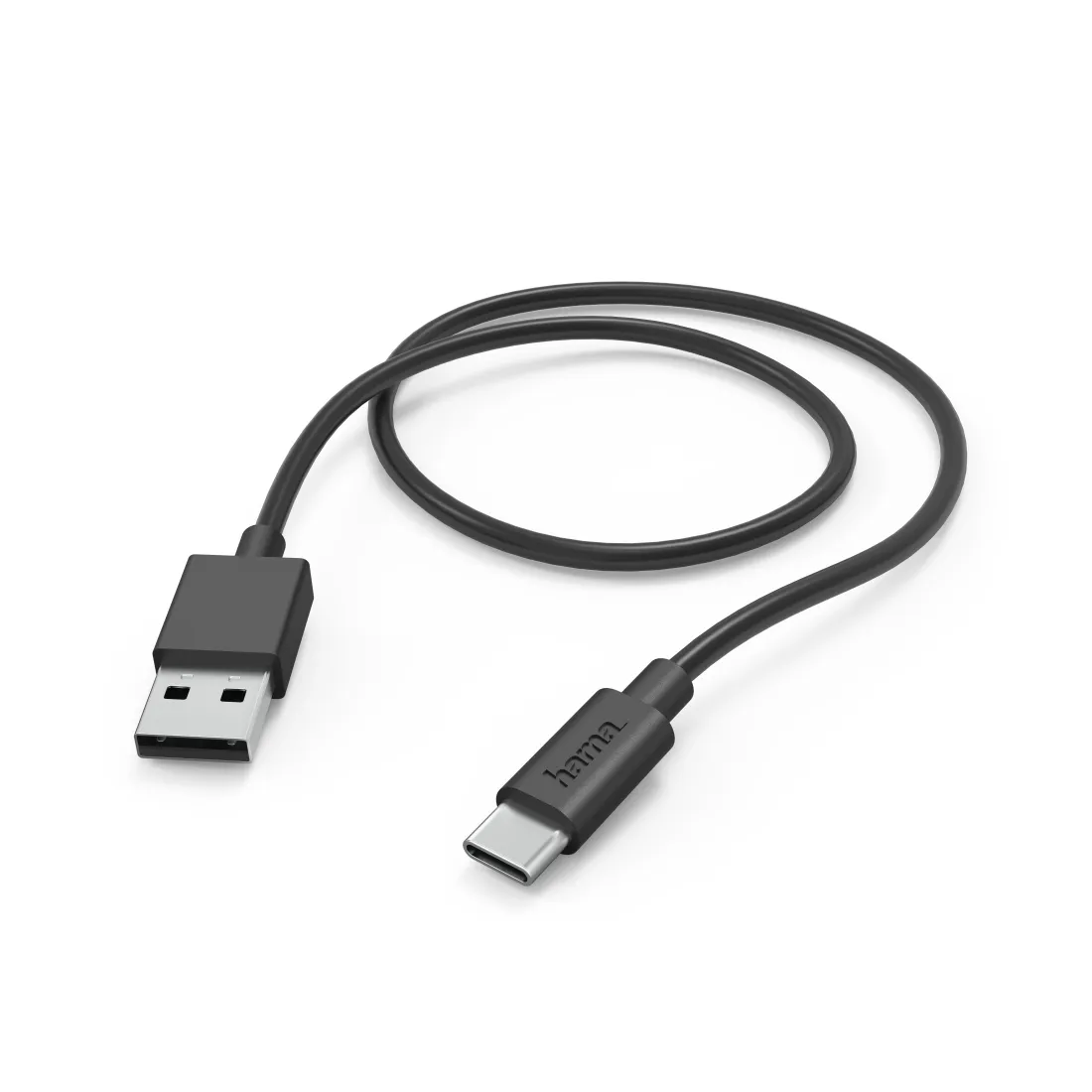 Hama  USB-C - USB-A 2.0 -kaapeli, Musta, 1m