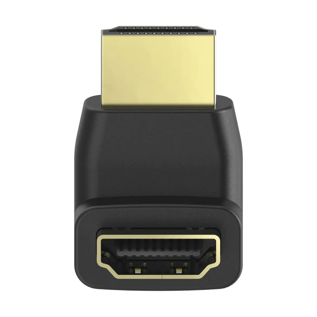 HAMA korkeanopeuksinen HDMI-kulma-adapteri, uros - naaras, 90° -adapteri, Musta
