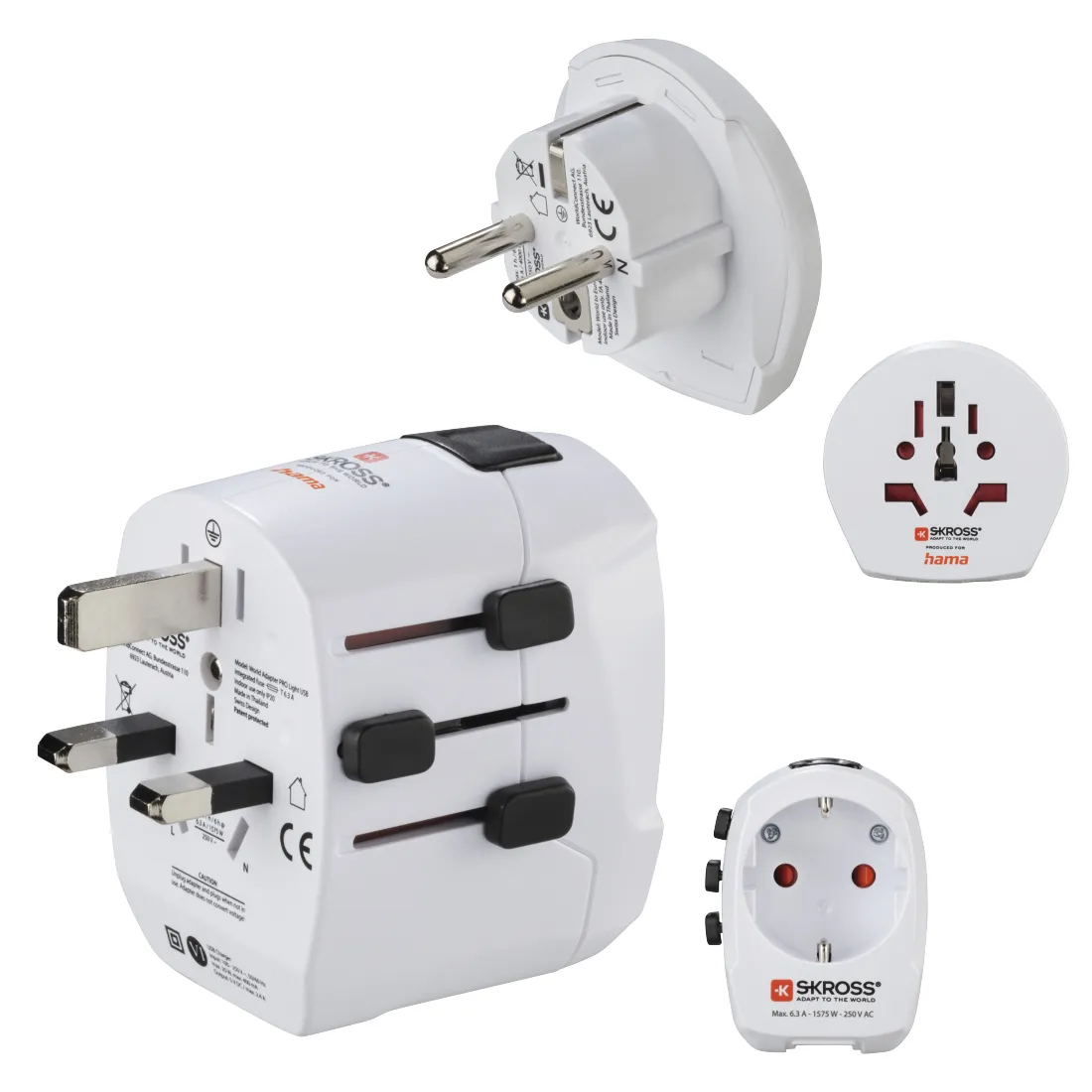 Hama World Travel Pro Light USB 3-nastainen -matka-adapteri