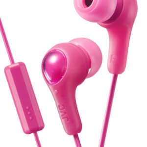 JVC FX7M Gumy Plus -nappikuulokkeet mikrofonilla, pinkki
