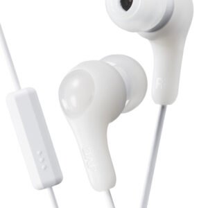 JVC FX7M Gumy Plus -nappikuulokkeet mikrofonilla, valkoinen
