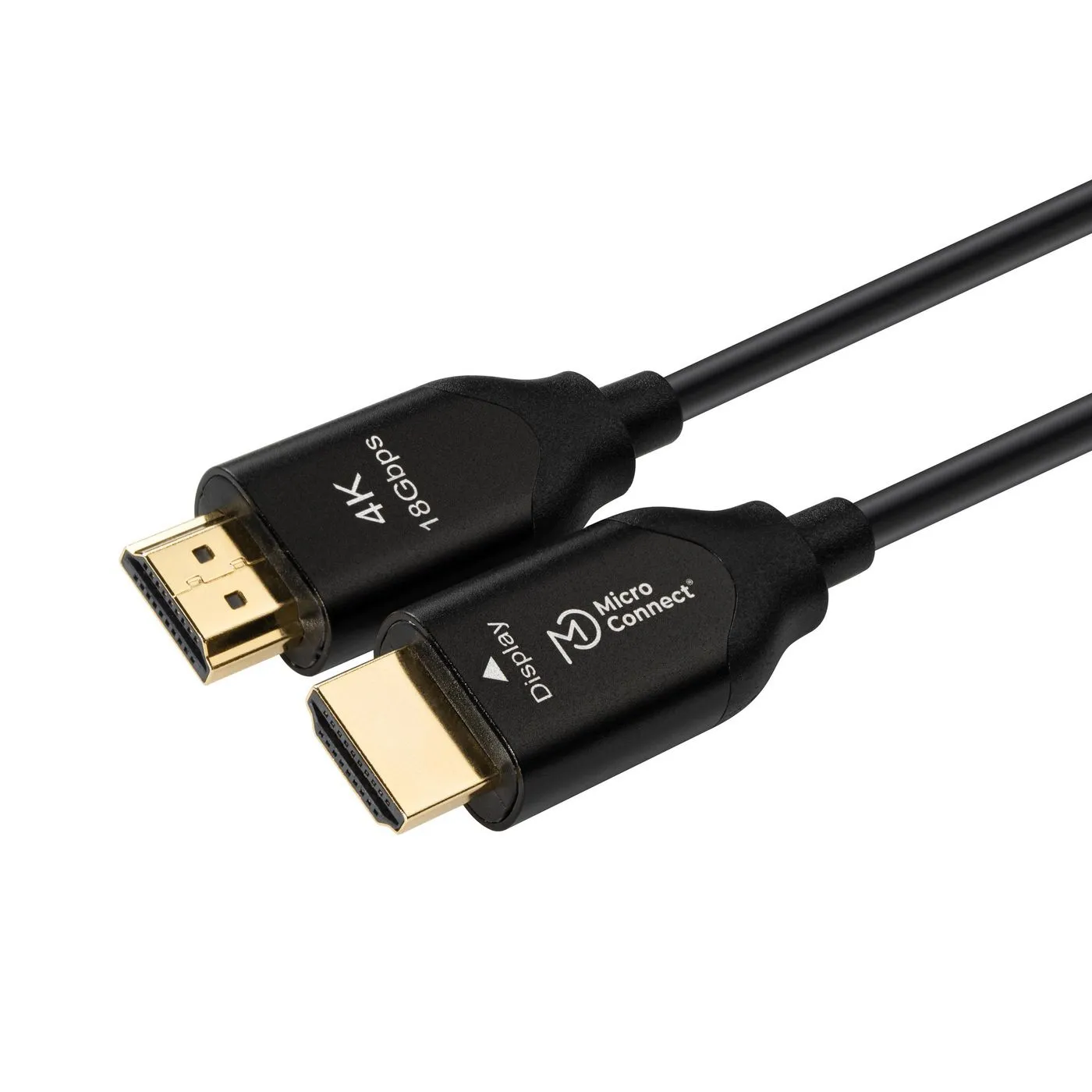 MicroConnect Optic HDMI – HDMI 2.0 -kaapeli, 40 m, Musta