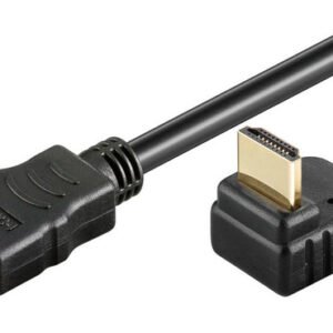 MicroConnect HDMI 2.0 -kaapeli, 270° kulmaliitin, 2m, Musta