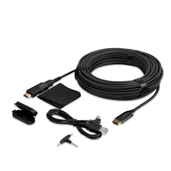 MicroConnect Optic HDMI – micro-HDMI 2.0 -kaapeli, 15 m, Musta