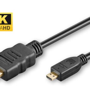 MicroConnect  micro-HDMI – HDMI 2.0 -kaapeli, 2 m, Musta