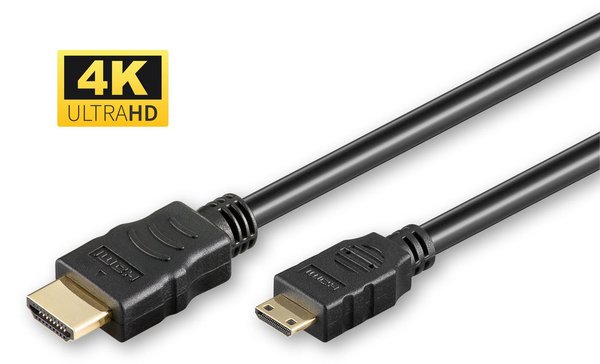MicroConnect HDMI – mini-HDMI 1.4 -kaapeli, 2 m, Musta