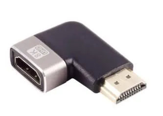 MicroConnect HDMI 8K 90° kulmaliitin F-M, 8K 60Hz / 4K 120Hz