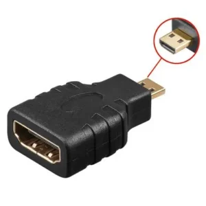 MicroConnect HDMI, 19 pin, Male - Micro HDMI, 19 pin, Female Adapter -adapteri, Musta