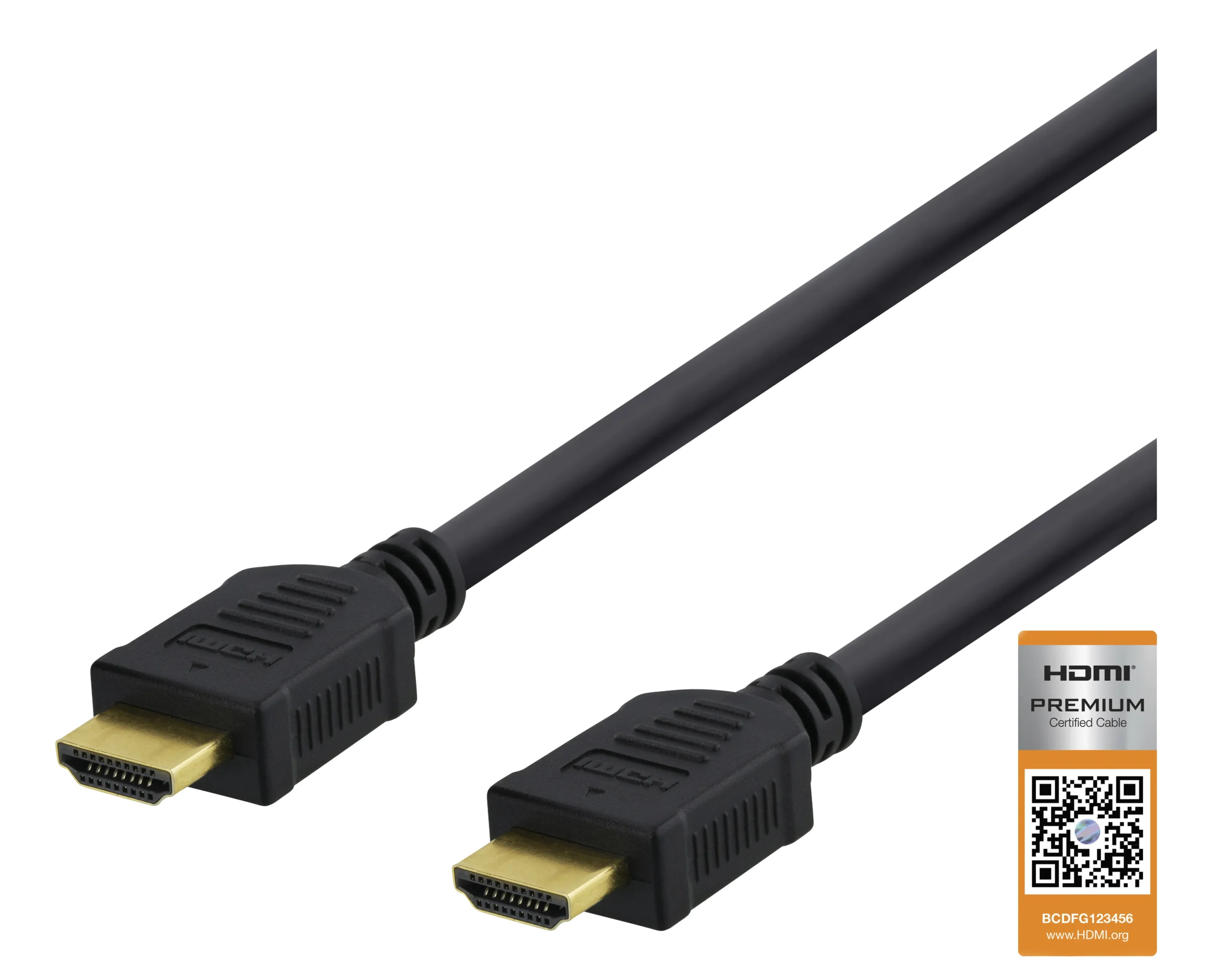 Deltaco HDMI – HDMI 1.4 -kaapeli, 3 m, Musta (No ferrite core)