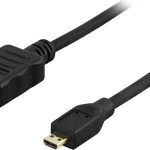Deltaco HDMI – micro HDMI 1.4 -kaapeli, 1m, Musta