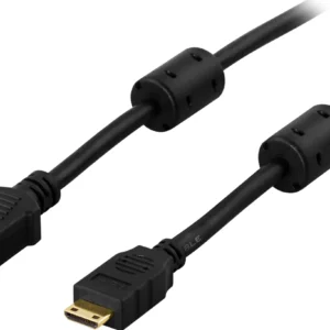 Deltaco HDMI – mini-HDMI 1.4 -kaapeli, 5 m, Musta
