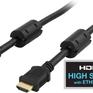 Deltaco Angled HDMI – HDMI 2.0 -kaapeli, 3 m, Musta