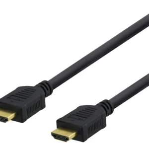 Deltaco HDMI – HDMI 1.4 -kaapeli, 5 m, Musta (No ferrite core)