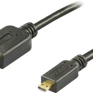 Deltaco HDMI – micro HDMI 1.4 -kaapeli, 5 m, Musta