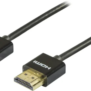 Deltaco HDMI Thin – HDMI 2.0 -kaapeli, 1 m, Musta