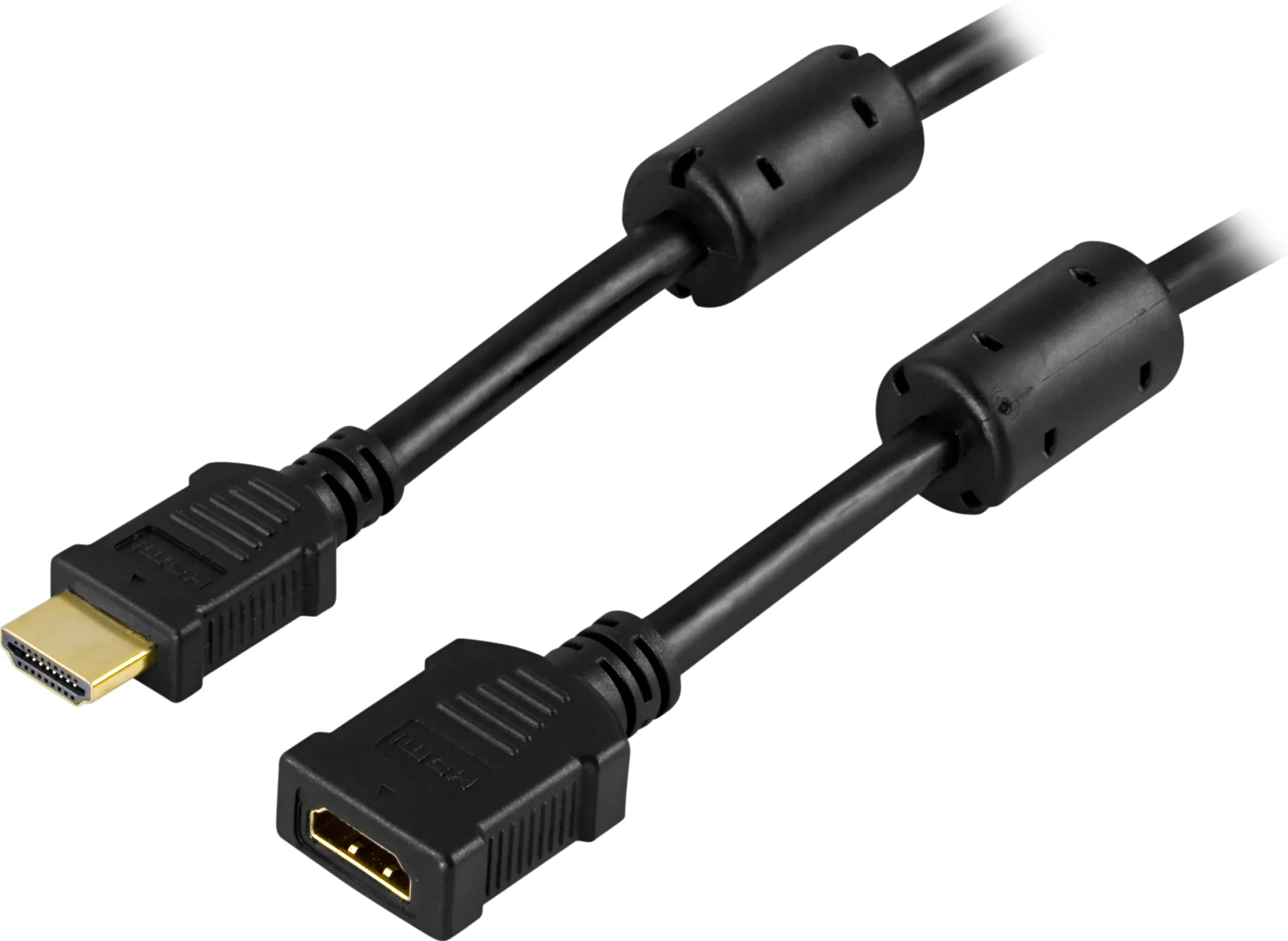 Deltaco HDMI 2.0 -jatkokaapeli, 3 m, Musta
