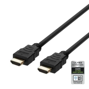 Deltaco  HDMI – HDMI 2.1 -kaapeli, 0,5 m, Musta