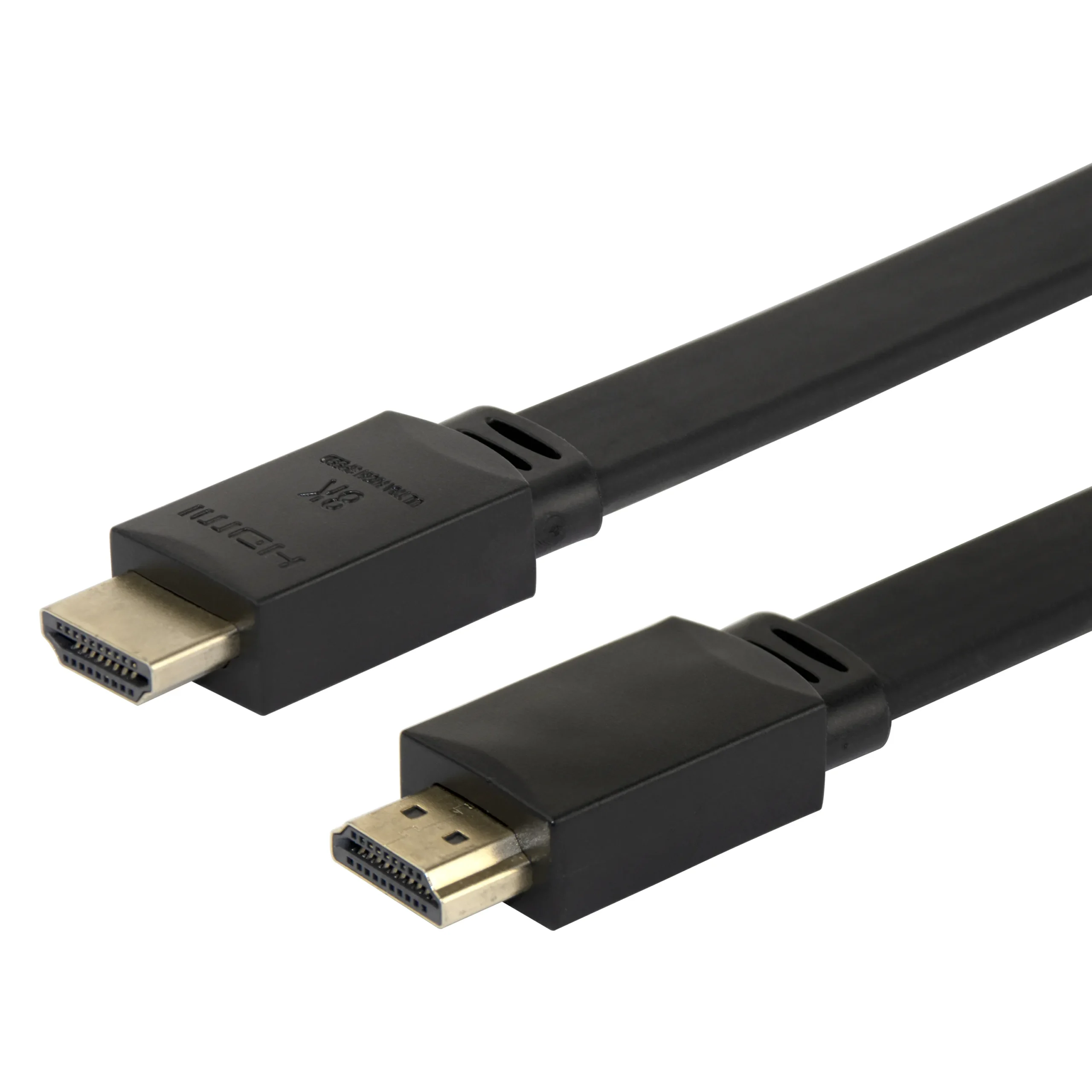 Deltaco HDMI 2.1 Flat -kaapeli, Musta, 1m