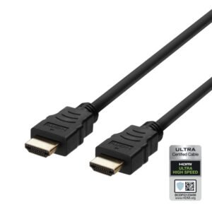 Deltaco  HDMI – HDMI 2.1 -kaapeli, 3 m, Musta