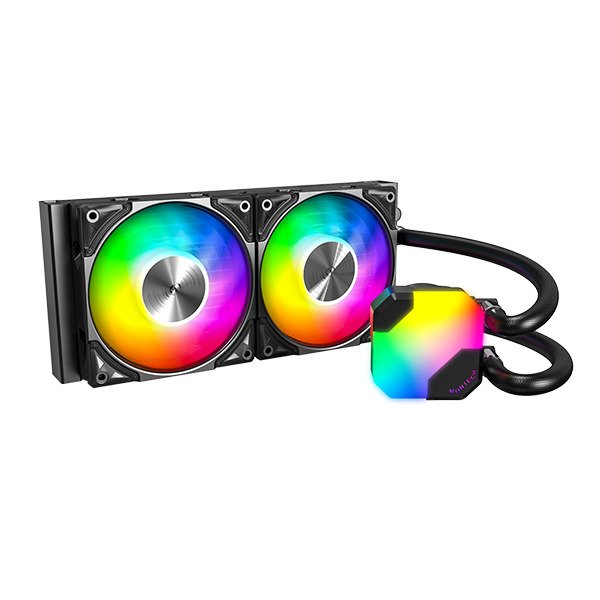Montech Hyper Flow ARGB 240 AIO -nestejäähdytysjärjestelmä, musta