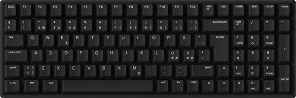 Iqunix F97 Dark Side RGB Cherry Red -langaton pelinäppäimistö, musta