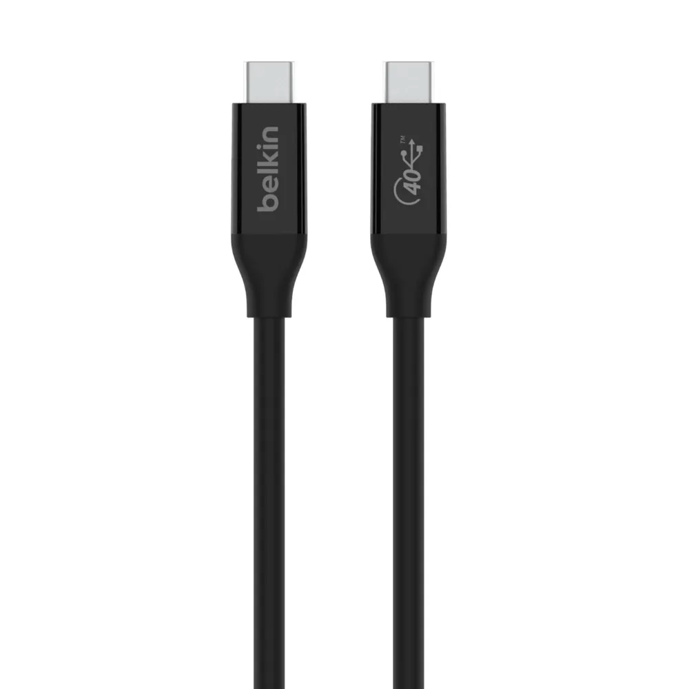 Belkin USB4 USB-C - USB-C 100W -kaapeli, Valkoinen, 0.8m