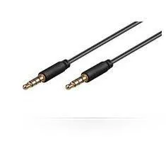 MicroConnect 3.5mm – 3.5mm -audiokaapeli, uros/uros, 1 m, Musta