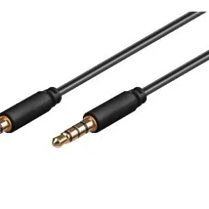 MicroConnect 3.5mm – 3.5mm -audiokaapeli, 4-pin, uros/uros, 3 m, Musta