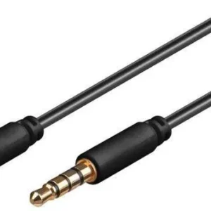 MicroConnect 3.5mm – 3.5mm -audiokaapeli, 4-pin, uros/uros, 2 m, Musta