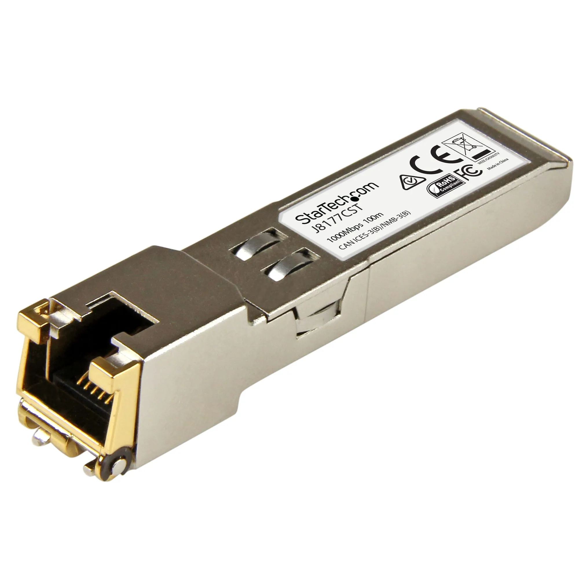 STARTECH.COM HP Compatible J8177C 1000Base-T RJ45 Copper SFP Transceiver