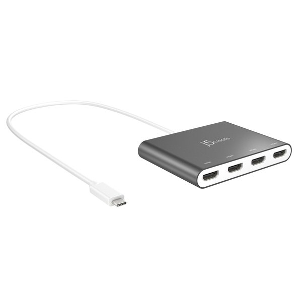 J5 Create USB-C TO 4 PORT HDMI MULTI - MONITOR ADAPTER -adapteri, Harma