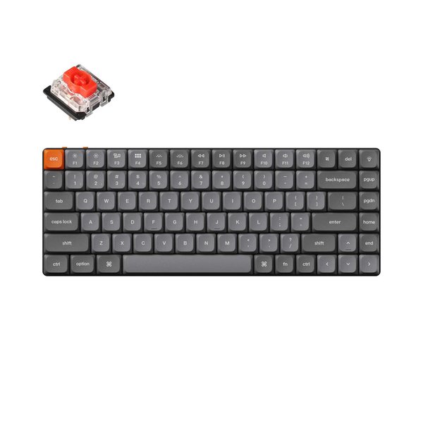 Keychron K3 MAX Tri-Mode Hot Swap QMK/VIA Gateron Low Profile Red -langaton näppäimistö