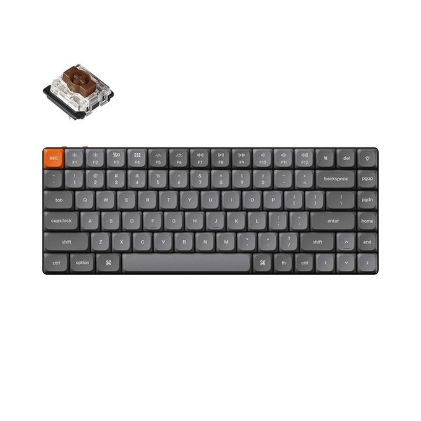 Keychron K3 MAX Tri-Mode Hot Swap QMK/VIA Gateron Low Profile Brown -langaton näppäimistö