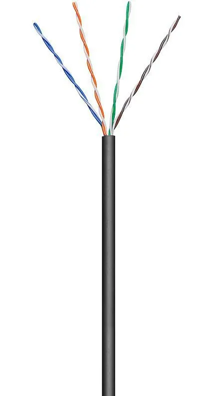 MicroConnect Cat5e U/UTP -verkkokaapeli, 100 m, Musta