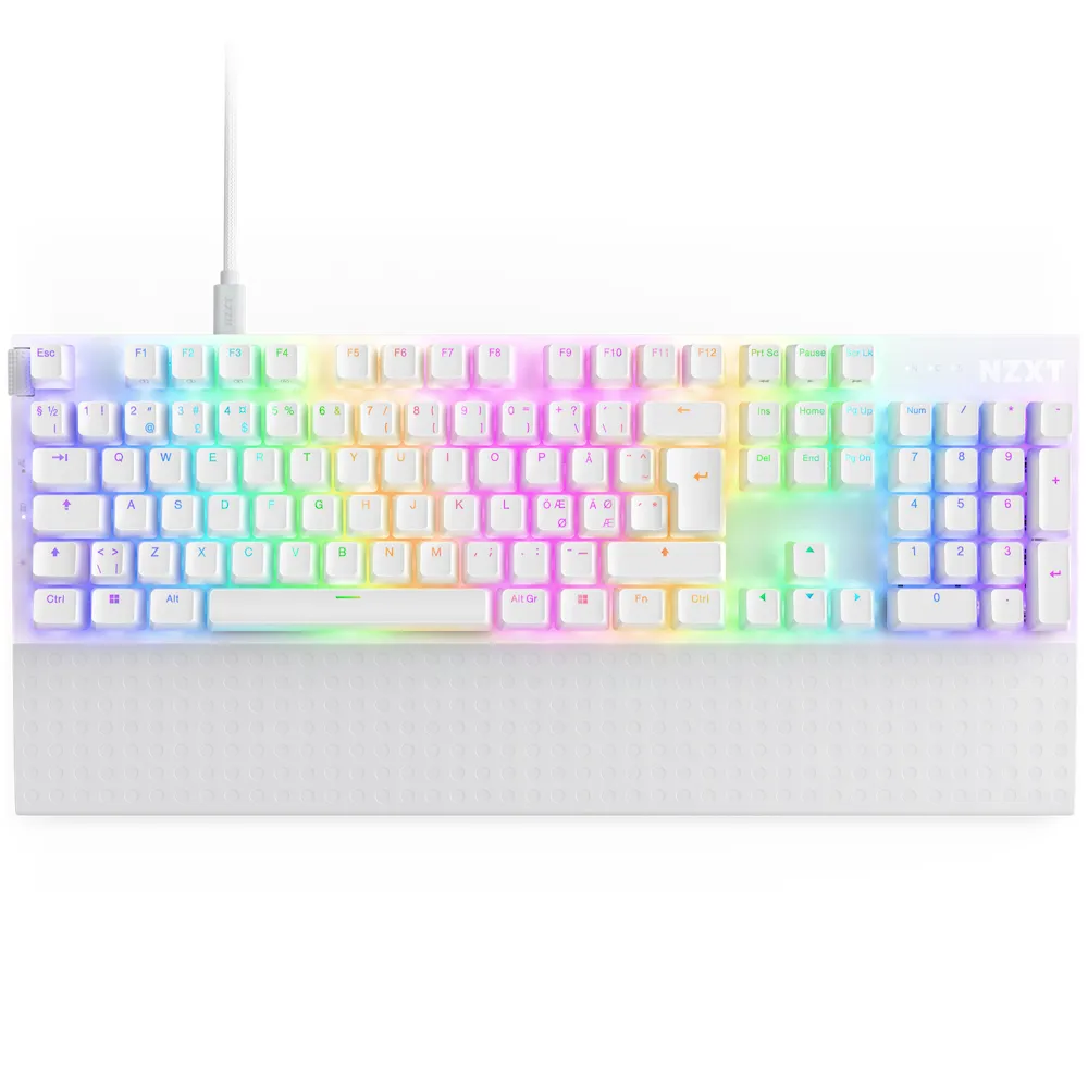 NZXT Function 2 Optical Switch -pelinäppäimistö, valkoinen