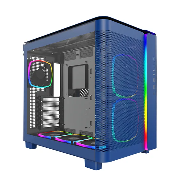 Montech King 95 Pro Curved glass -miditornikotelo, sininen