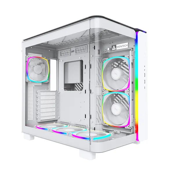 Montech King 95 Pro Curved glass -miditornikotelo, valkoinen