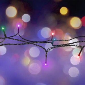 NORDIC HOME monivärinen LED-valosarja, ajastintoiminto, soveltuu sisä- ja ulkokäyttöön, 1,5 m, RGB