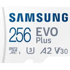 Samsung EVO+ 256 Gt MicroSD -muistikortti + SD-adapteri