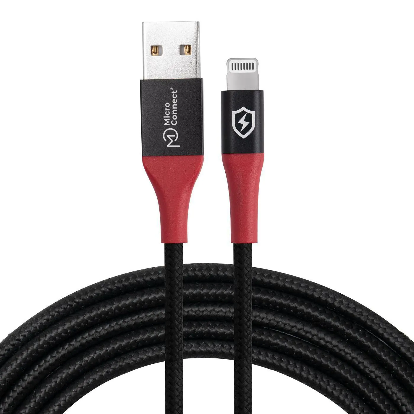 Microconnect Safe Charge Data Blocker USB-A - Lightning -kaapeli, 1.5m