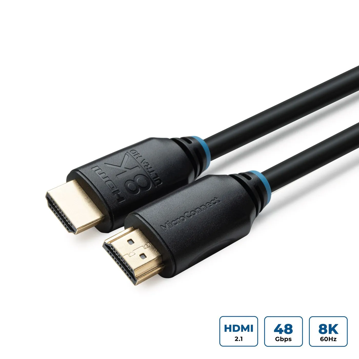MicroConnect  HDMI – HDMI 2.1 -kaapeli, 1 m, Musta
