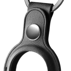 Deltaco Leather Keychain, AirTag -avaimenperä, Musta