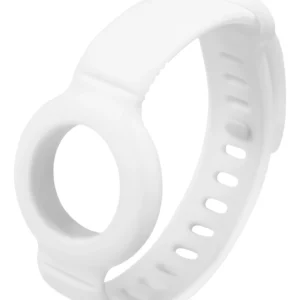 Deltaco Silicone Wristband, AirTag -ranneke, Valkoinen