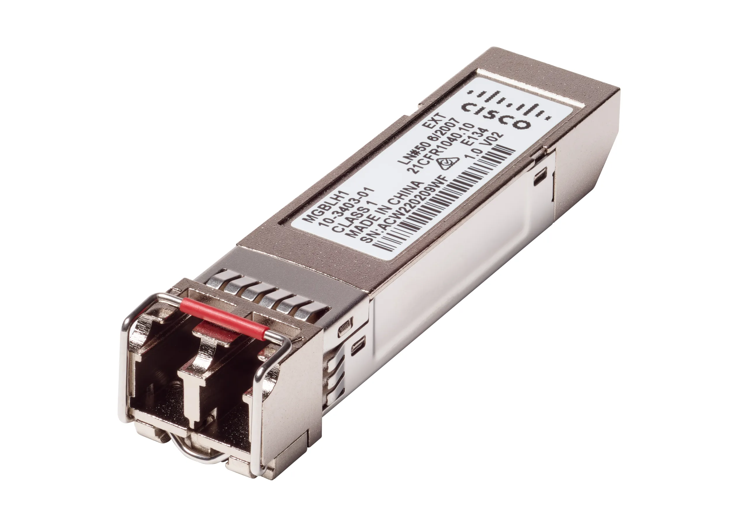 Cisco Small Business MGBLH1 - SFP (mini-GBIC) lähetin-vastaanotin-moduuli - GigE - 1000Base-LH - LC - jopa 40 km - 1310 nm malleihin P/N: MGBBX1, MGBL
