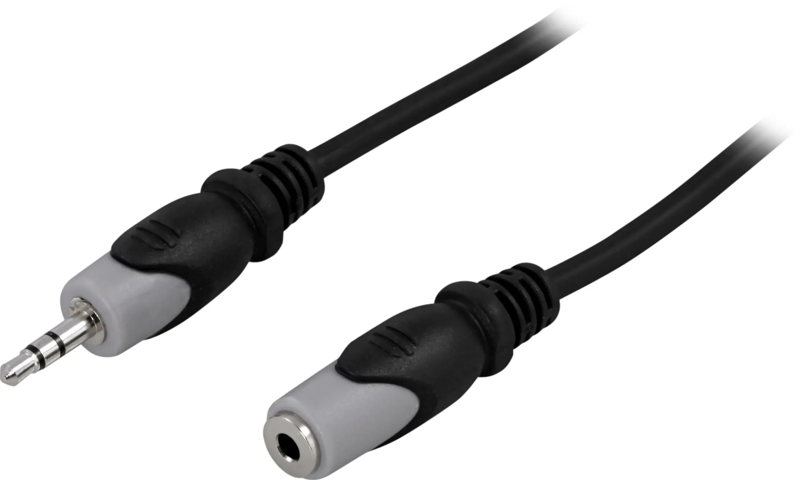 Deltaco 3.5mm – 3.5mm -audiokaapeli, uros/naaras, 0,5m, Musta