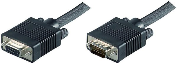 MicroConnect SVGA -jatkokaapeli, 2 m, Musta