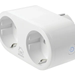 Deltaco Smart Home SH-P02E -älypistorasia energianmittauksella, Wi-Fi, valkoinen