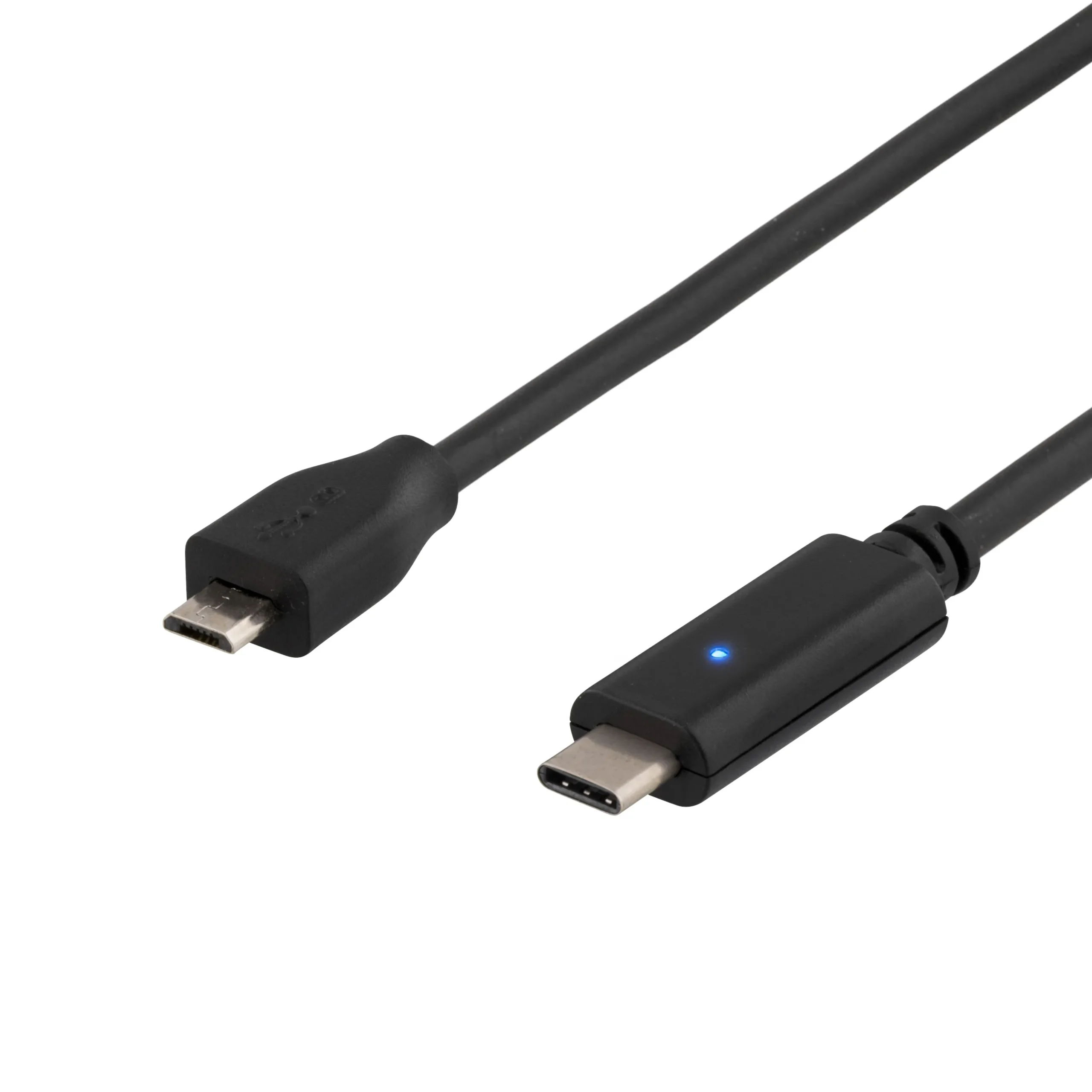 Deltaco USB-C – Micro-USB B 2.0 -kaapeli, 1 m, Musta