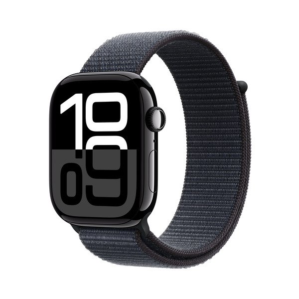 APPLE Watch Series 10 GPS + Cellular 46mm Jet Black Aluminium Case with Ink Sport Loop