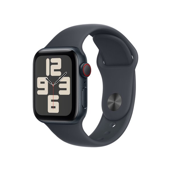 APPLE Watch SE GPS + Cellular 40mm Midnight Aluminium Case with Midnight Sport Band - S/M